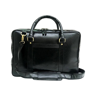 Genuine Leather Laptop Bag Black